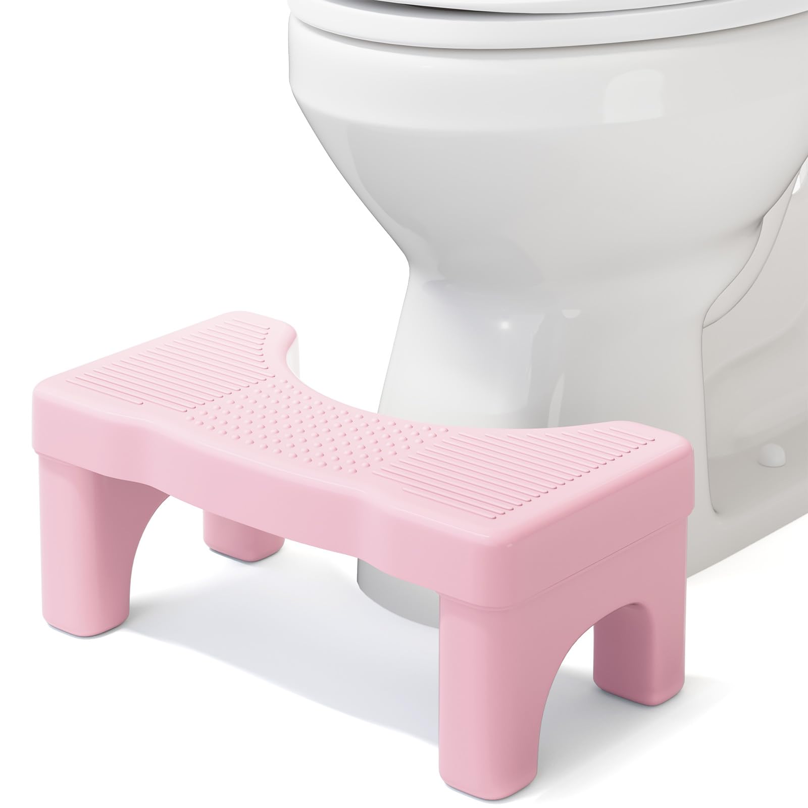 Nynelly Acrylic Toilet Potty Stool – 6.3-Inch Portable Squatting Stool For Adults And Kids, Clear Modern Design, Fits Most Standard Toilets