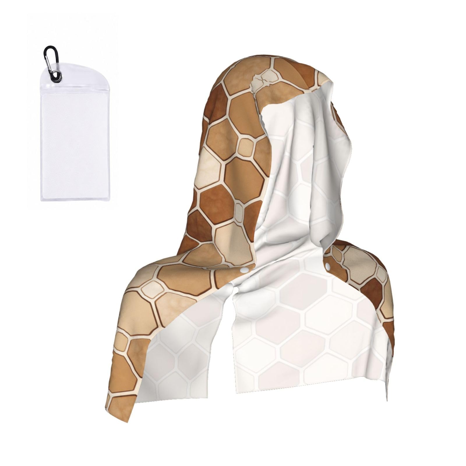 CNTDBU Python Scale Geo Cooling Towel Hooded-Instant Chill Neck Cover for Sports, UV Cooling Rag for Running Gym