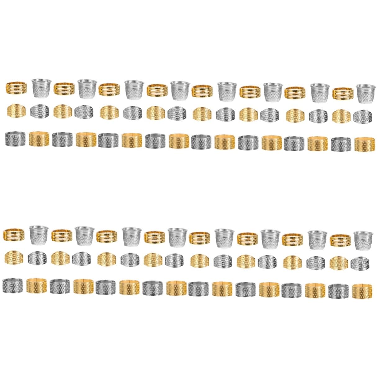 NUOBESTY Lot De 8 Protège-Doigts en Alliage pour La Couture Outils De Couture Légers Et Portables 12 Pièces X 8