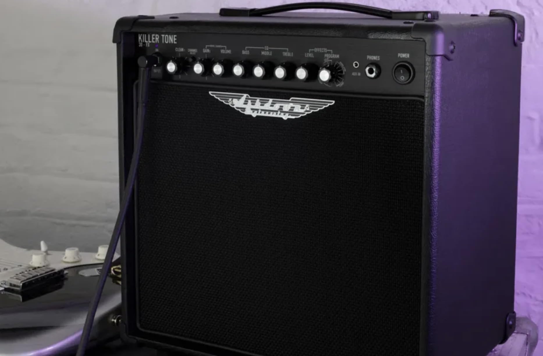 ASHDOWN KT‑30FX Combo 30W FX Amplificatore Chitarra Transistor Due Canali Uscita Cuffie AUX IN 16 Effetti Digitali