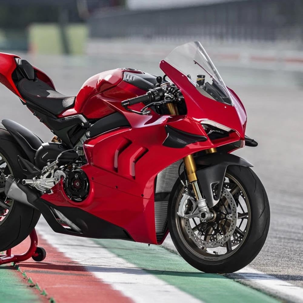 Do Ducati Panigale V4 V4S 2017 2018 2019 2020 Szyba Przednia Owiewki Przedłużenie szyby motocykla(Black)