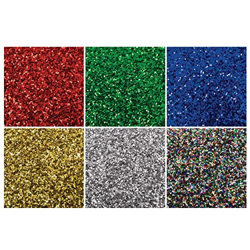 Spectra Arts & Crafts Glitter Assortment, 6 Assorted Colors, 4 Oz., 6 Jars #TOP2