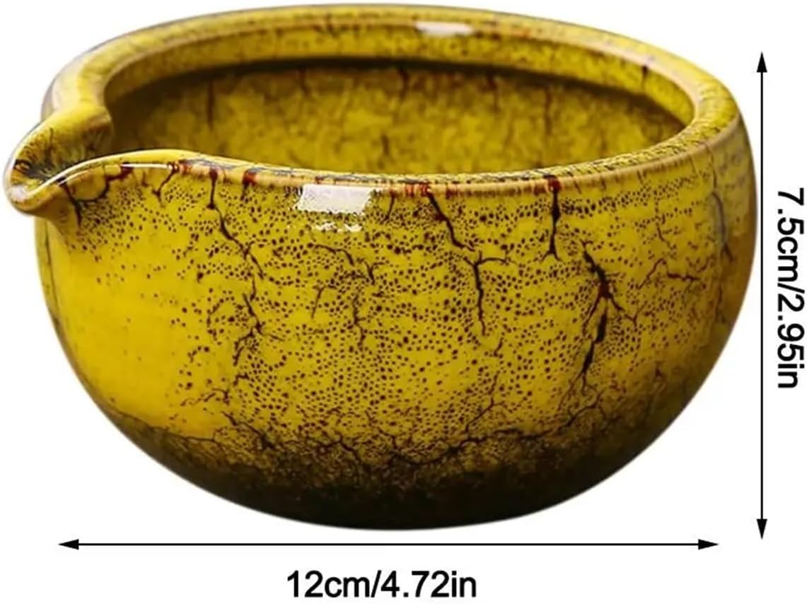 Ceramic Matcha Bowl Smooth Temperature Resistant Tea Brush Stand Large Capacity Ceremony Tool(03)