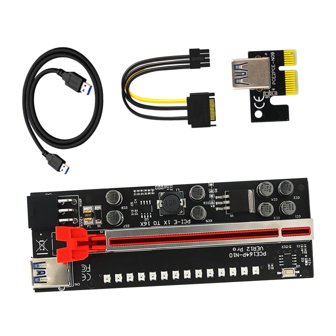 Soporte para tarjeta gráfica PCIe HEMOTON cable elevador para GPU 8