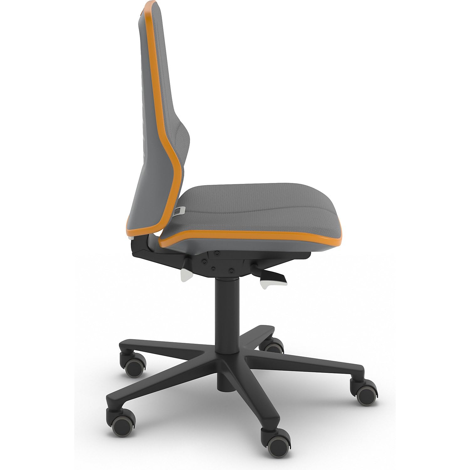 BIMOS | Siège d'atelier Neon | sur roulettes | Contact Permanent | Supertec | Bande Flexible Orange