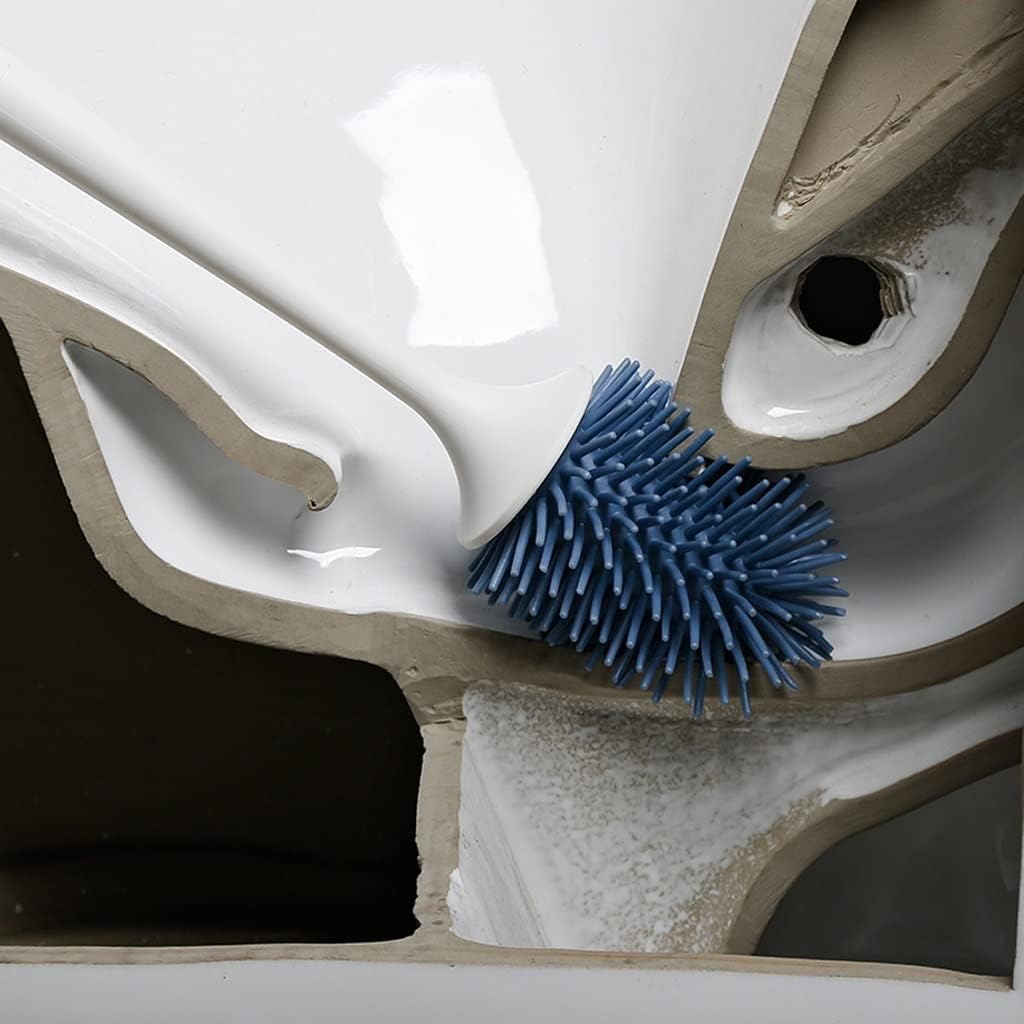 Toilet Brush Holder Toilet Brush Holder Household Wall-mounted Toilet Cleaning Brush Bathroom Cleaning Brush 360° No Dead End Toilet Bowl Brush Set Toilet Brush Holders, 20010125
