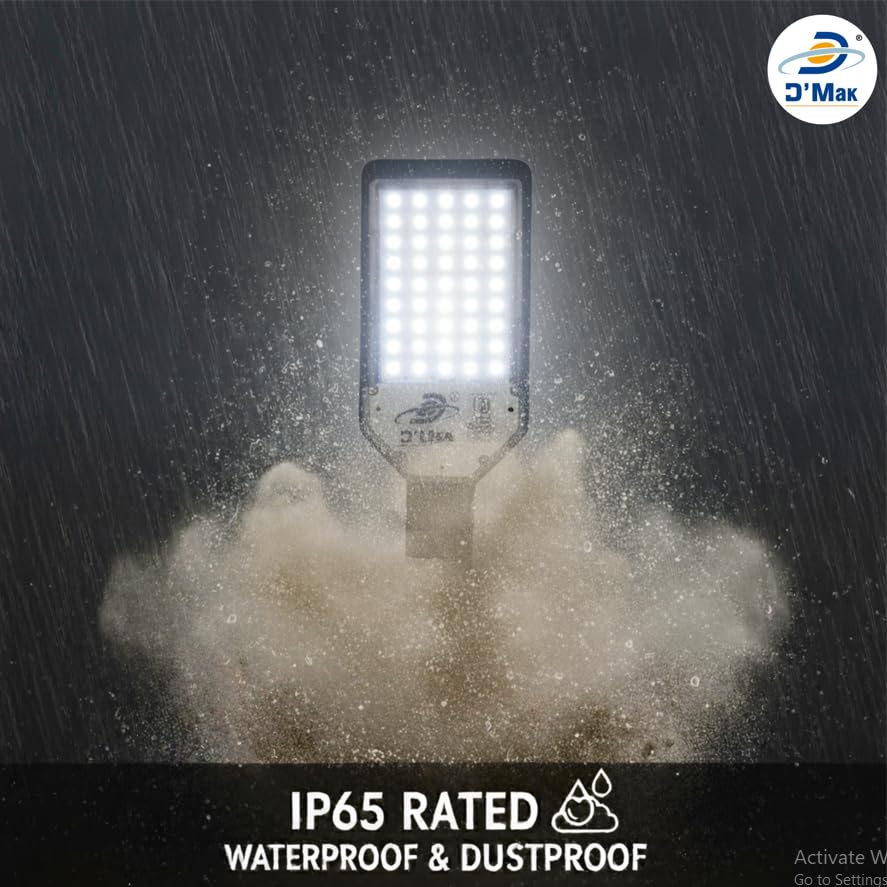 Image of D'Mak LED Street Light White Focus with Lens Waterproof IP65 for Outdoor Purposes (Pack of 1, 50W LED Street Light)
