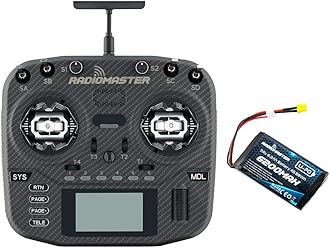 Radiomaster Boxer Max Version with CNC AG01 Hall Gimbals Carbon Fiber 2.4G 16ch Transmitter Remote Control ExpressLRS Mode 2 (ELRS-Black with 6200)