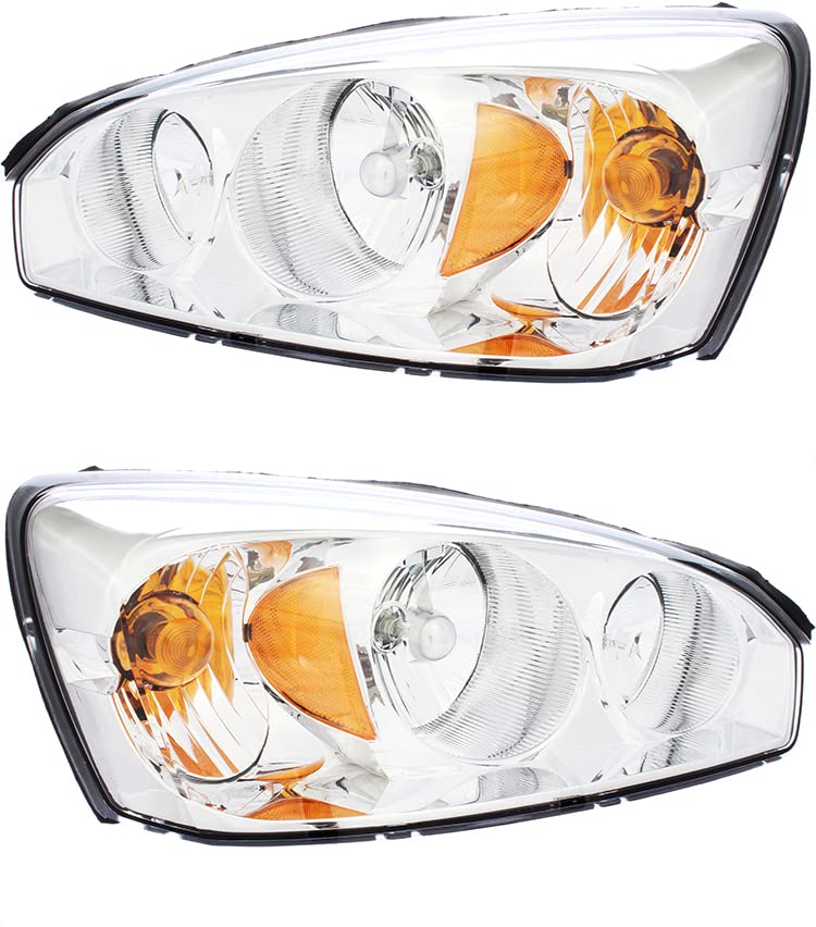 For Chevrolet Chevy Malibu Headlights Lamps Set 2004 2005 2006 2007 2008 Halogen Driver and Passenger Side