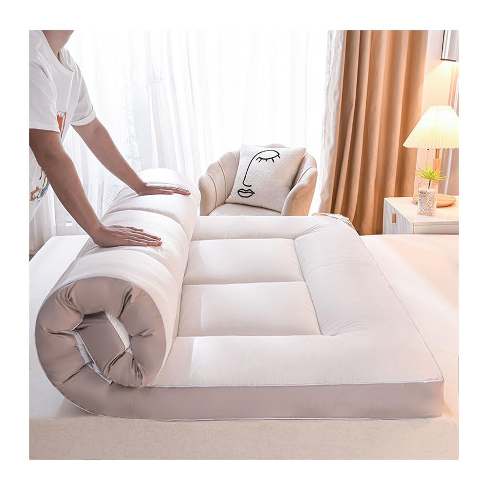 Ghygetrich Single Mattress, Double Mattresses Mattress Topper Super King Mattress Topper Thick Mattress Topper Double Futon Grey 90x200cm