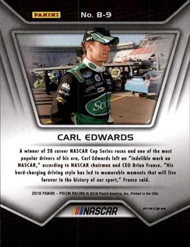 Miniatura 2 de 2018 Panini Prizm Brilliance Prizm #9 Carl Edwards ScottsRoush Fenway RacingFord Racing Card