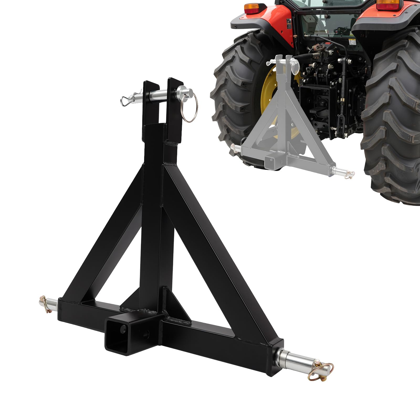 Dreipunkt anhängerkupplung Adapter, 2" Traktor Schlepper Ackerschiene rasentraktor anhänger mit 3 Bolzen Anhängerkupplung, für Anhänger & Bauernhofgeräte