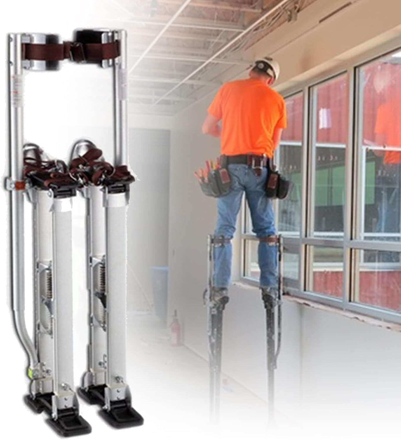 調整可能なプロのアルミニウム乾式壁の支柱、ビルダー乾式壁のしっくい、装飾の支柱のスペア絵画の装飾のためのナイロンフットプレート天井の