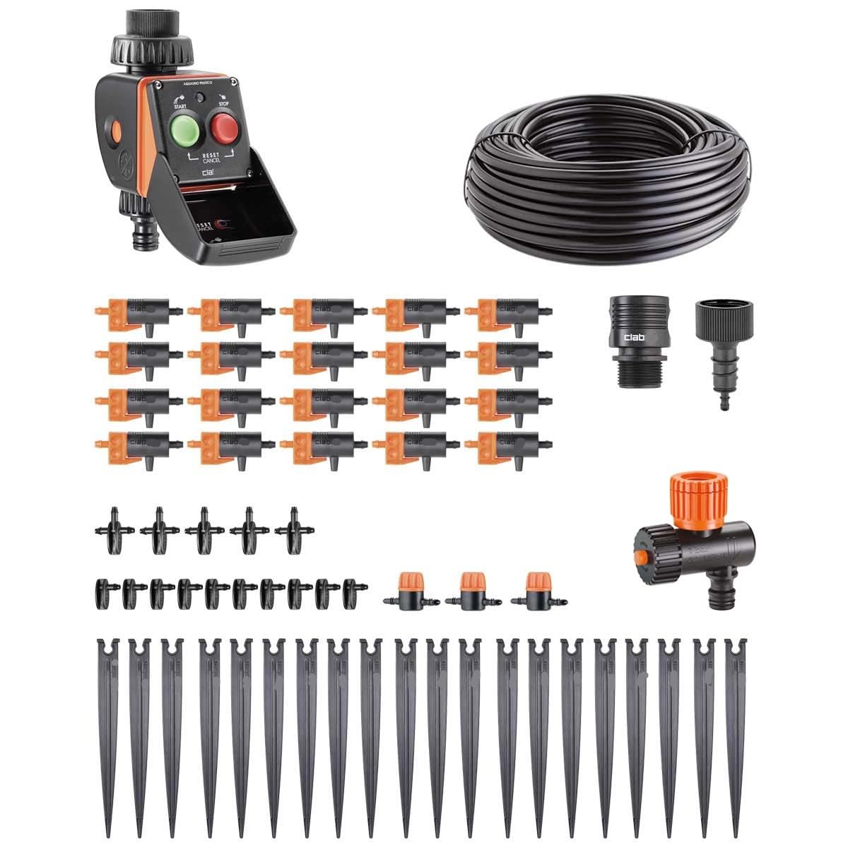 90763 Timer Kit 20 Pratico, impianto di irrigazione automatico a goccia