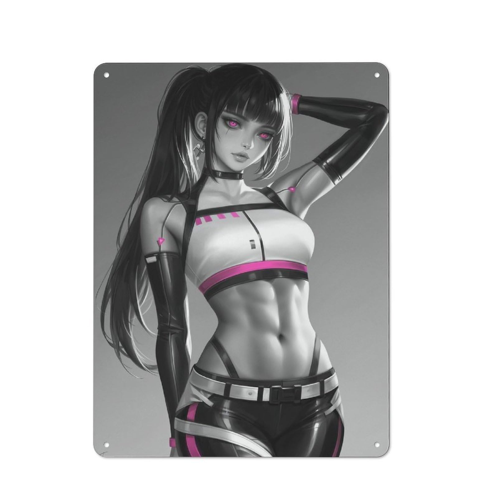 Junmoney Girls Style-8 Classic Vampire Anime Waifu Metal Gift Sign 40X30cm, Small Space Decor For Home, Shop, Pub Or Studio Wall