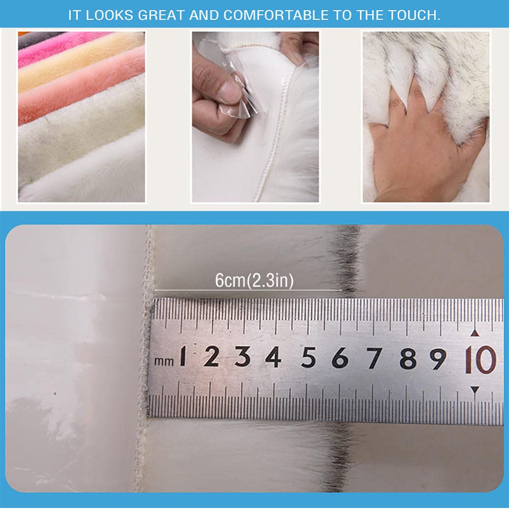 Puszysty dywan na stopnie schodowe|Samoprzylepne bieżniki schodowe antypoślizgowe|Miękkie i jedwabiście puszyste pluszowe dywaniki|Maty na schody wewnętrzne|Futrzana osłona ochronna na schod
