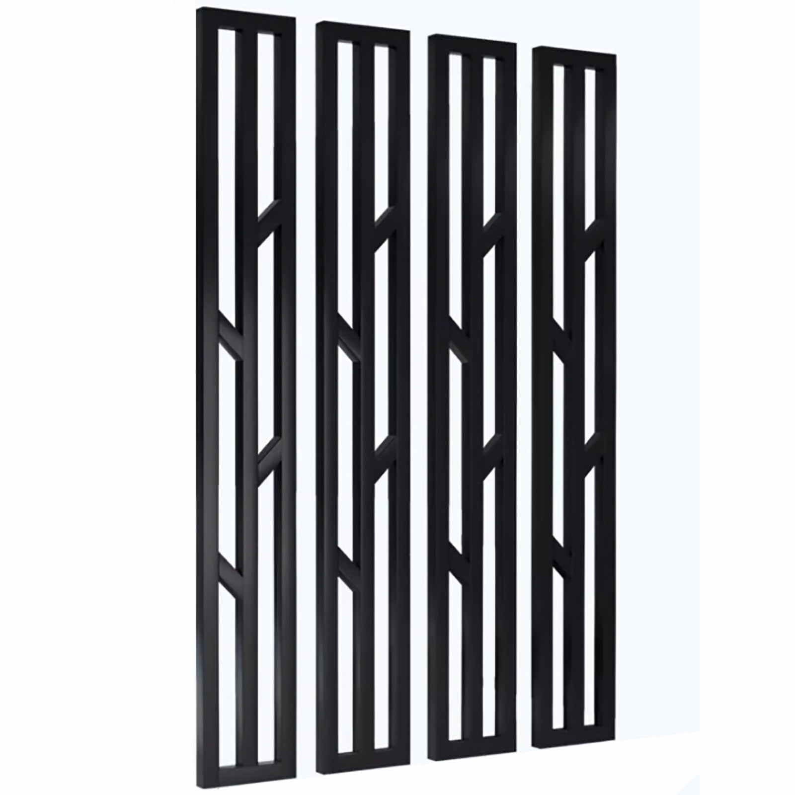 GLETSF Room Divider Privacy Screen - 2/3/4 Panel Indoor Partition For Hotel, Office, Restaurant - No Drill Standing Black Wall Column-W120cm-H100cm/39.3in/3.28ft