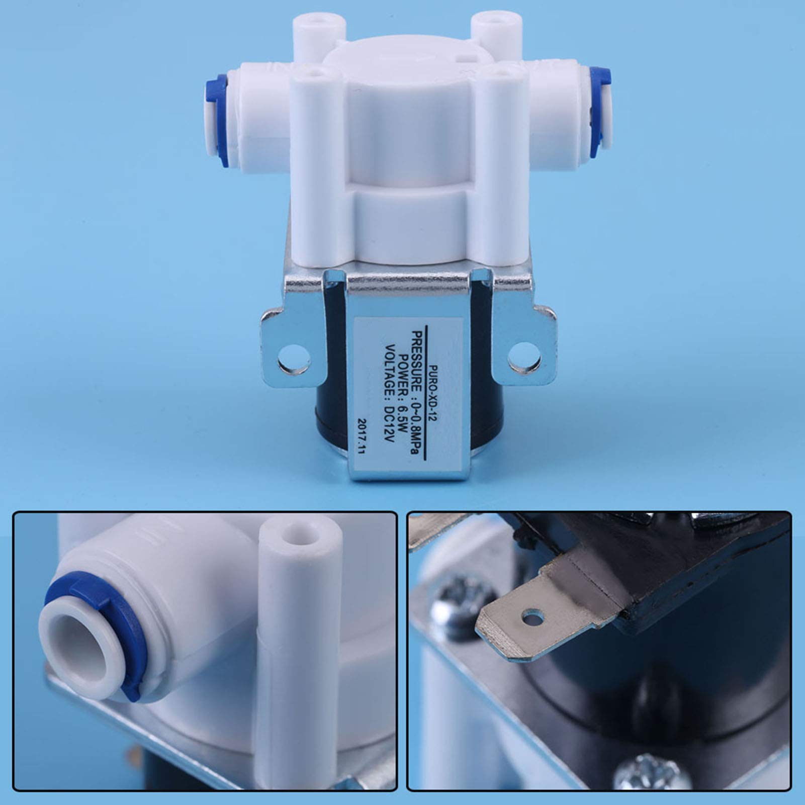 Elektrozawór Akozon 1szt DC 1/4" DC12V Wodny Elektrozawór Elektromagnetyczny Magnetyczny Elektrozawór Zamknięty Normalnie Zamknięty dla Maszyna wodna/sprzęt do wody pitnej