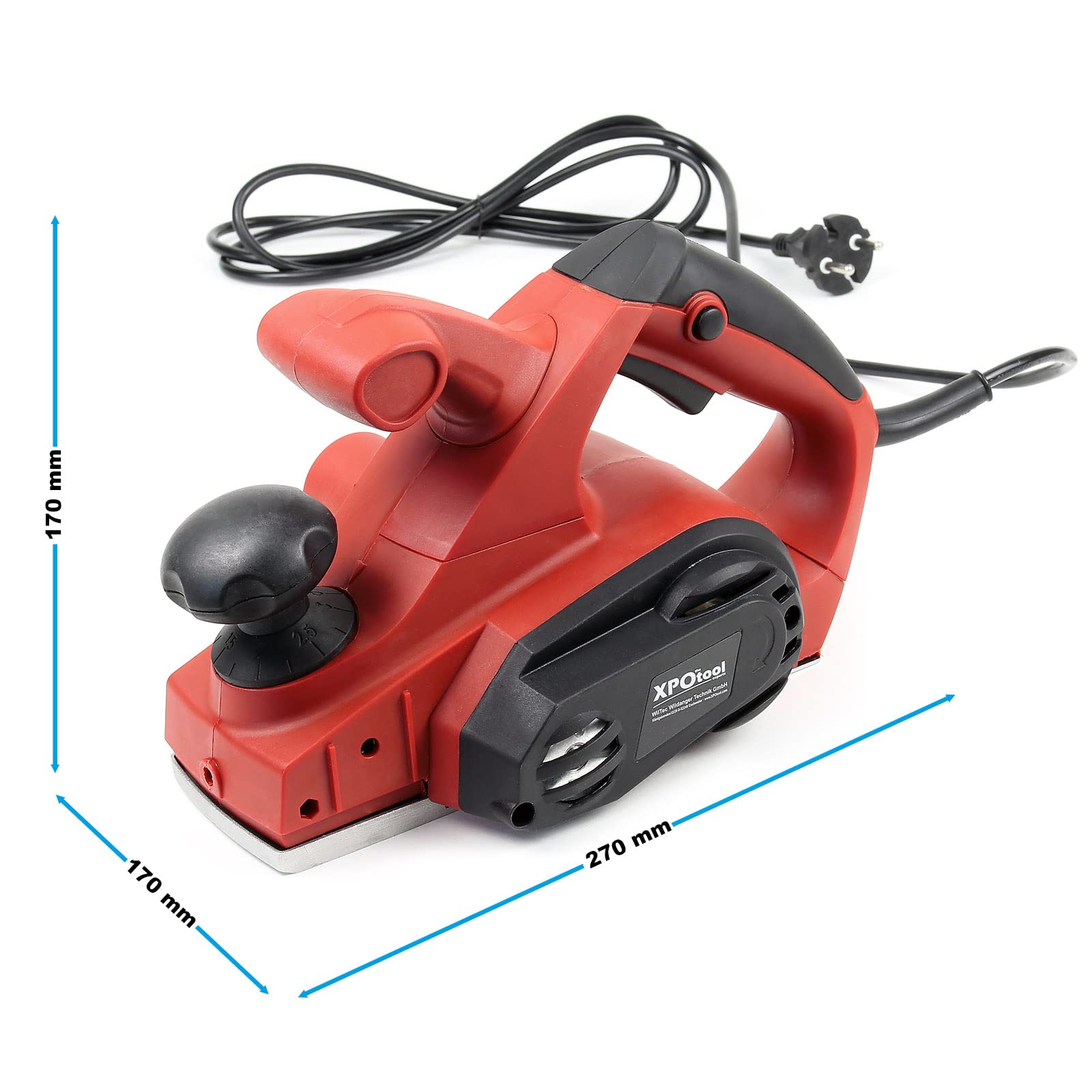Wiltec Pialla elettrica 710W Arresto parallelo/scanalato Larghezza tagli 82mm profondità 3mm