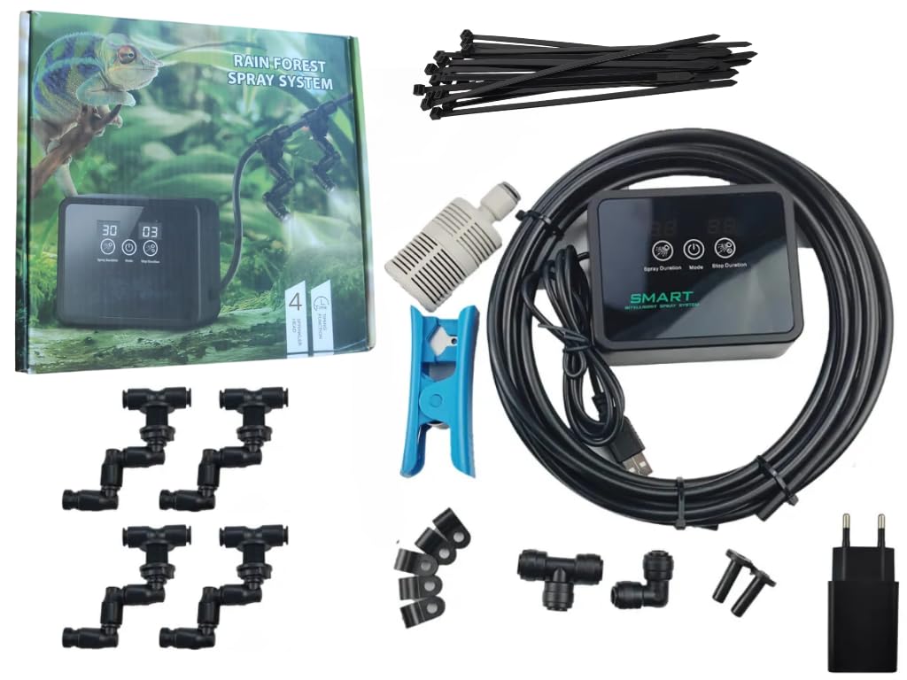 Sistema de Lluvia para terrarios de Reptiles Digital con Temporizador