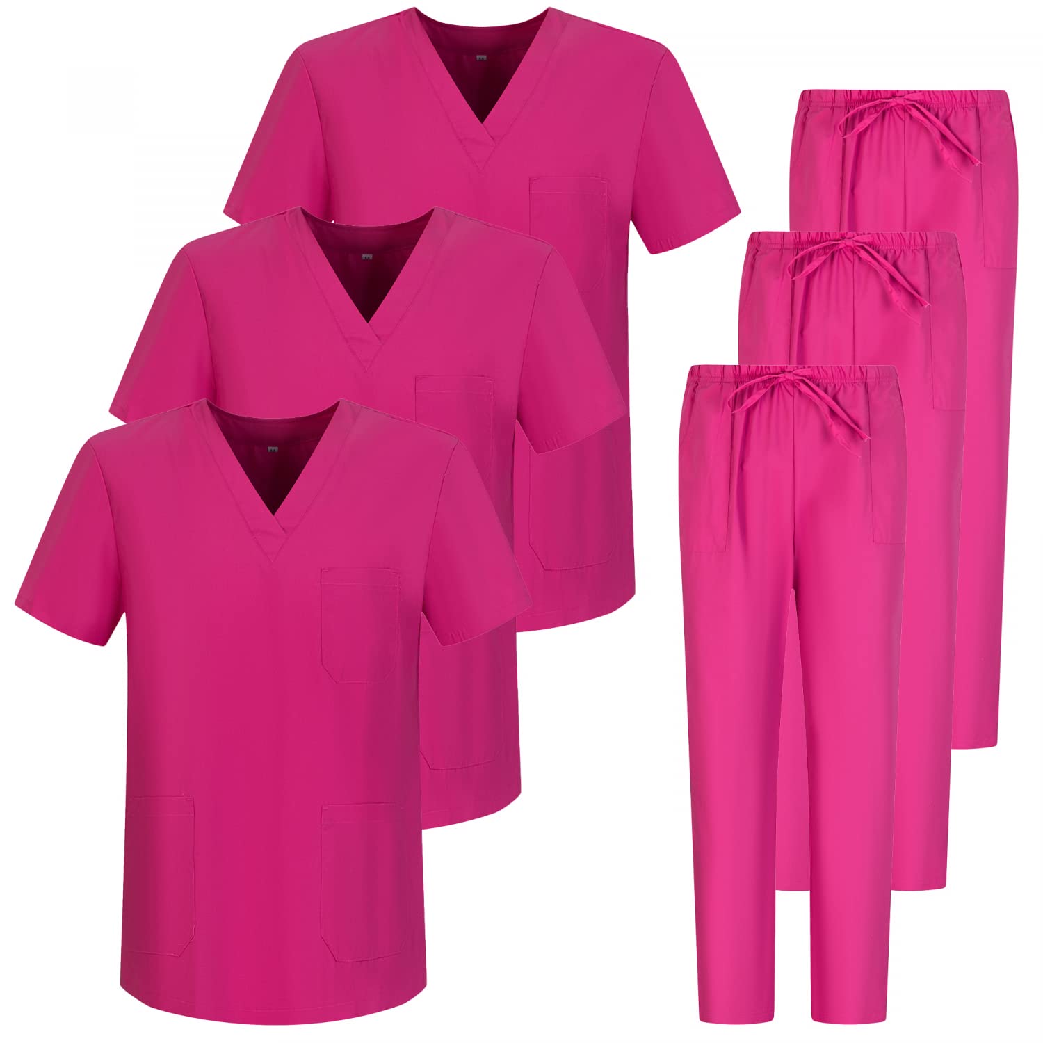 MISEMIYA - Packung * 3 Sets - Unisex-Hygieneuniform MEDIZINISCHE SANITÄREINHEITEN SANITÄRSETS 3-6801-6802 - Medium, Fucisa 68