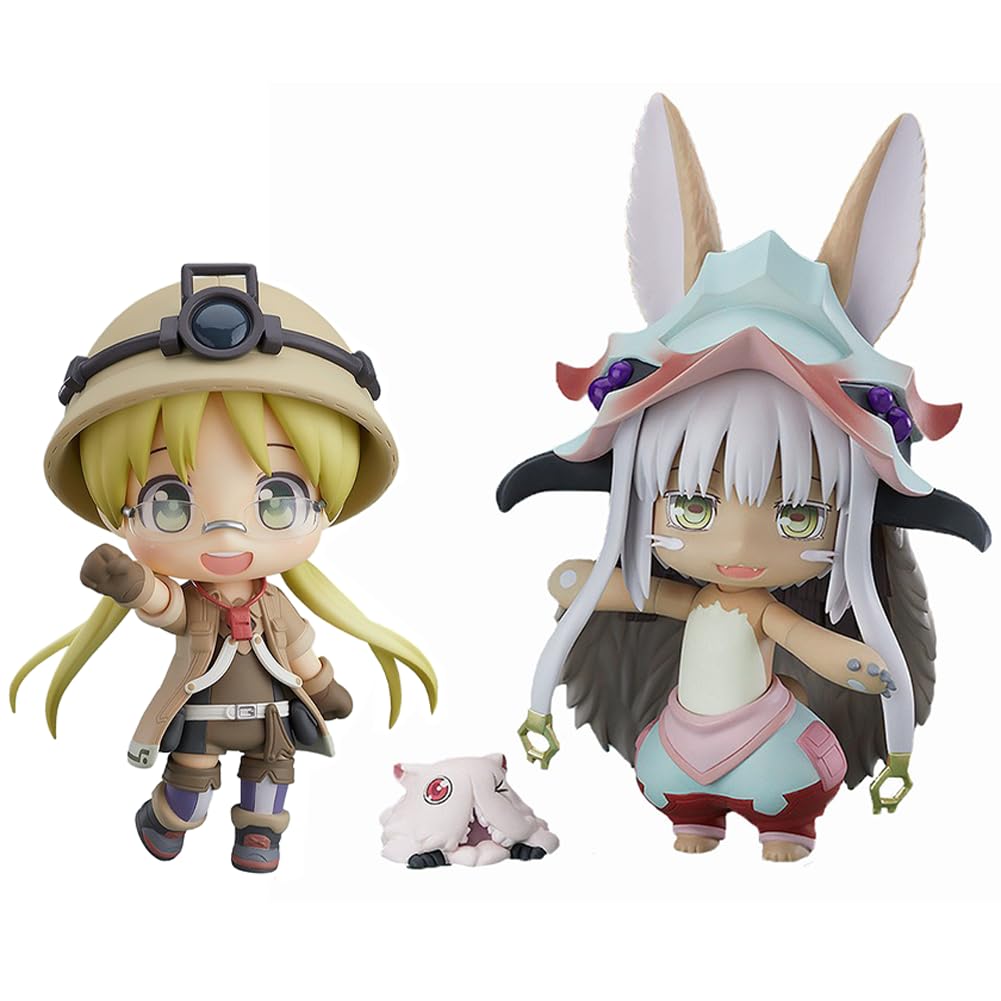 Anjinguang 2pcs/Set Made in Abyss Figure Riko/Nanachi Action Figure Anime Figurine PVC Statue Model Collection Ornaments 10cm