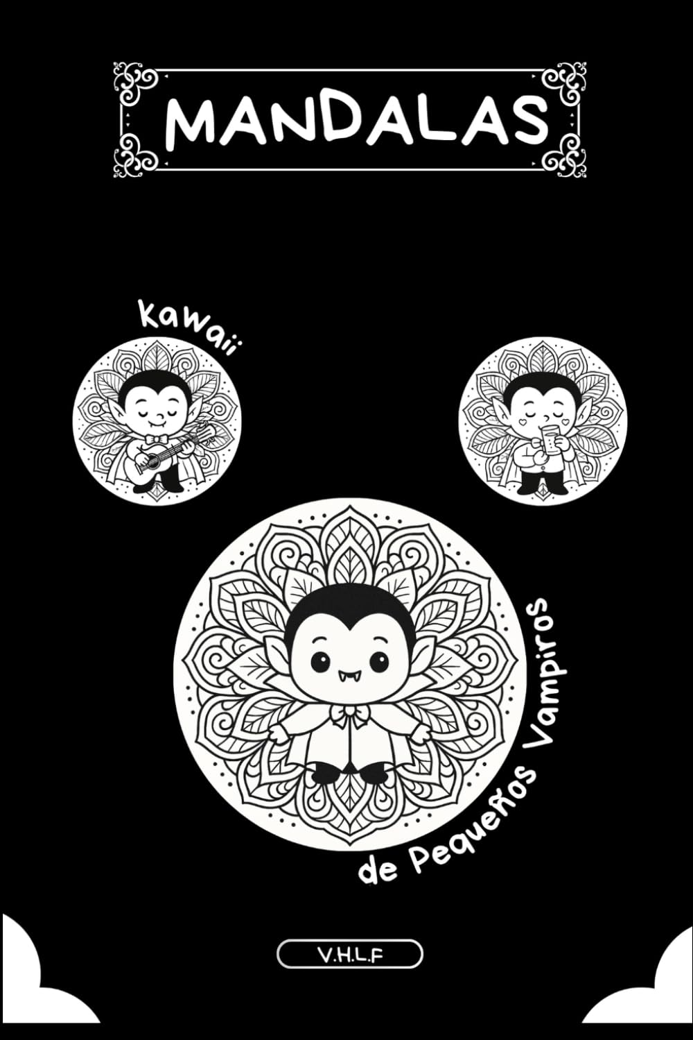 Mandalas Kawaii de pequeños vampiros