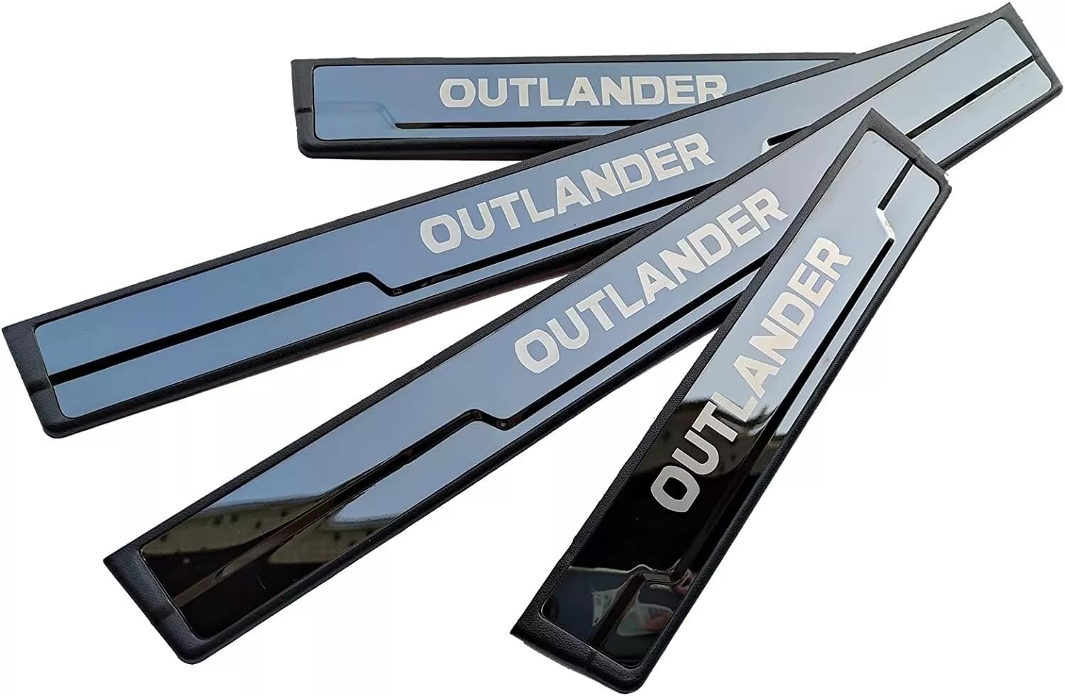Stainless Steel Door Sill Guards For Mitsubishi Outlander 2013-2025 – 4-Piece Set, Mirror Finish - View #11