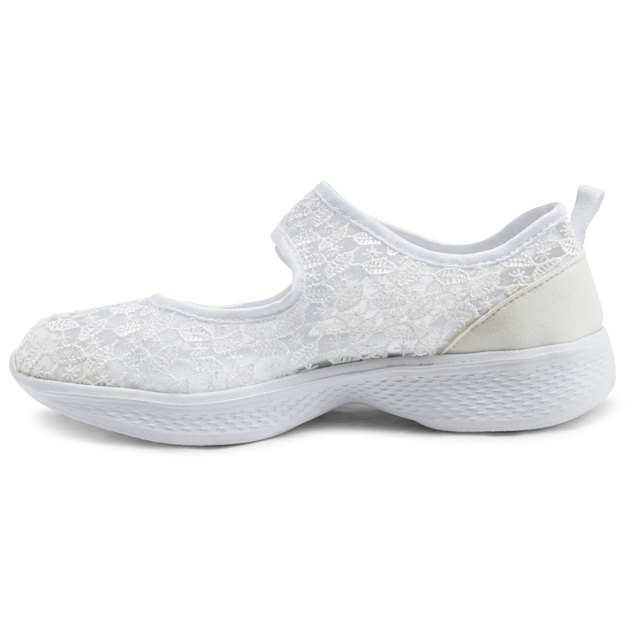 Get Fit Womens Mary Jane Yoga Cushioned Gym Fitness Lightweight Trainers - White - UK4/EU37 - BS0550
