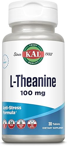 Kal vitaminas 100 mg L-teanina, 30 unidades