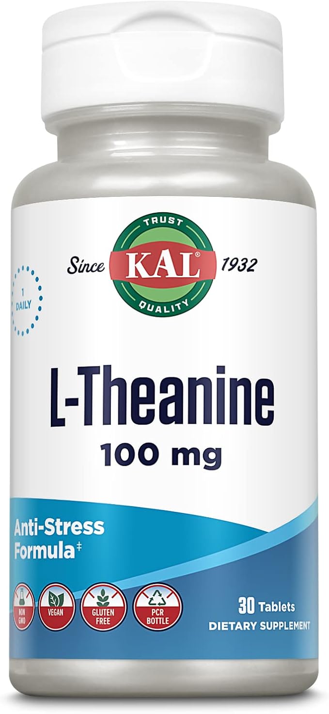 Kal vitamins 100 Mg L-theanine, 30 Count