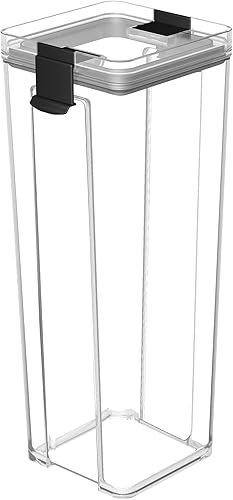 Cetomo Contenedor de almacenamiento de alimentos sellado de 13 tazas, contenedores organizadores de refrigerador con clips para cocina, congelable,