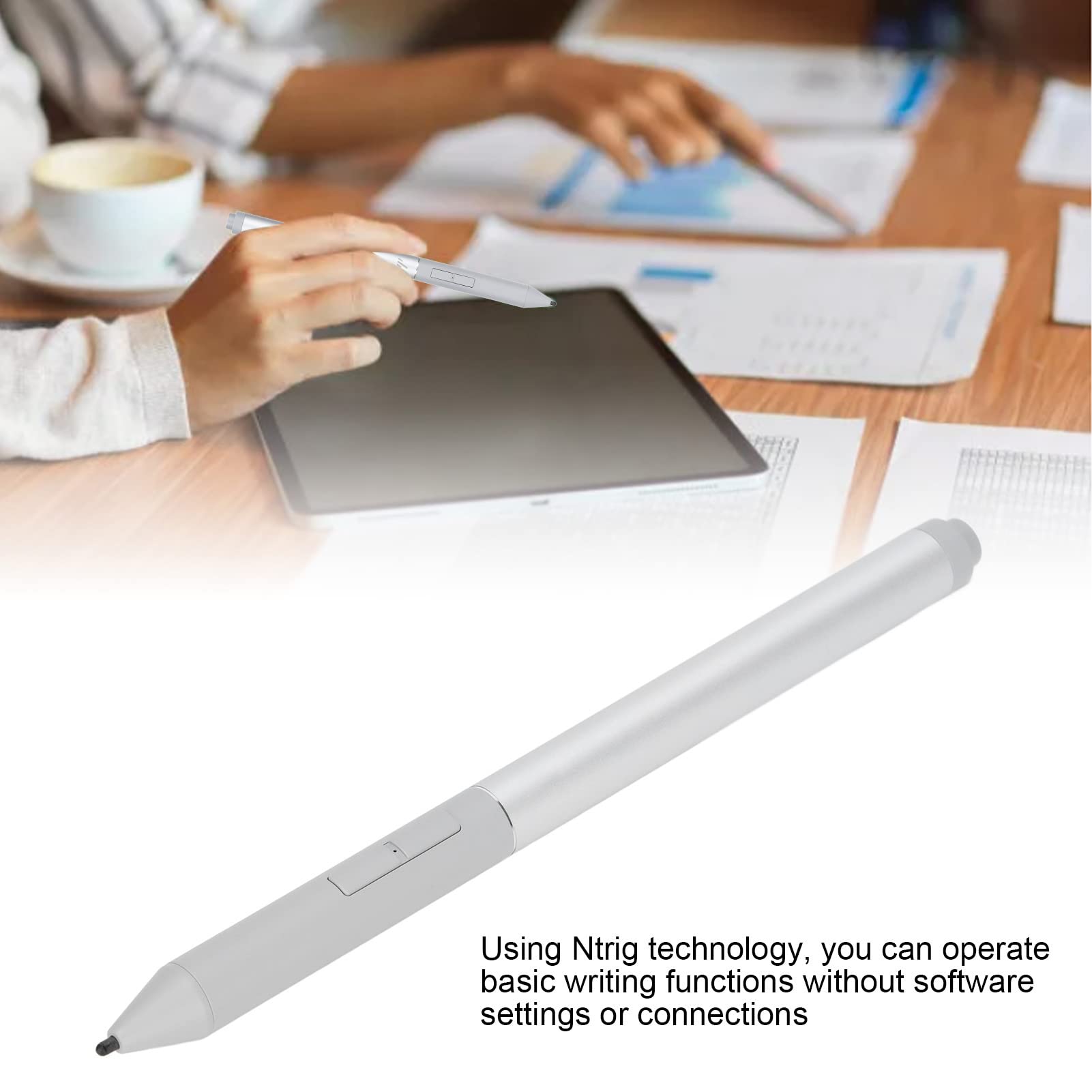 Stylet Numérique Actif Argent avec 3 Boutons