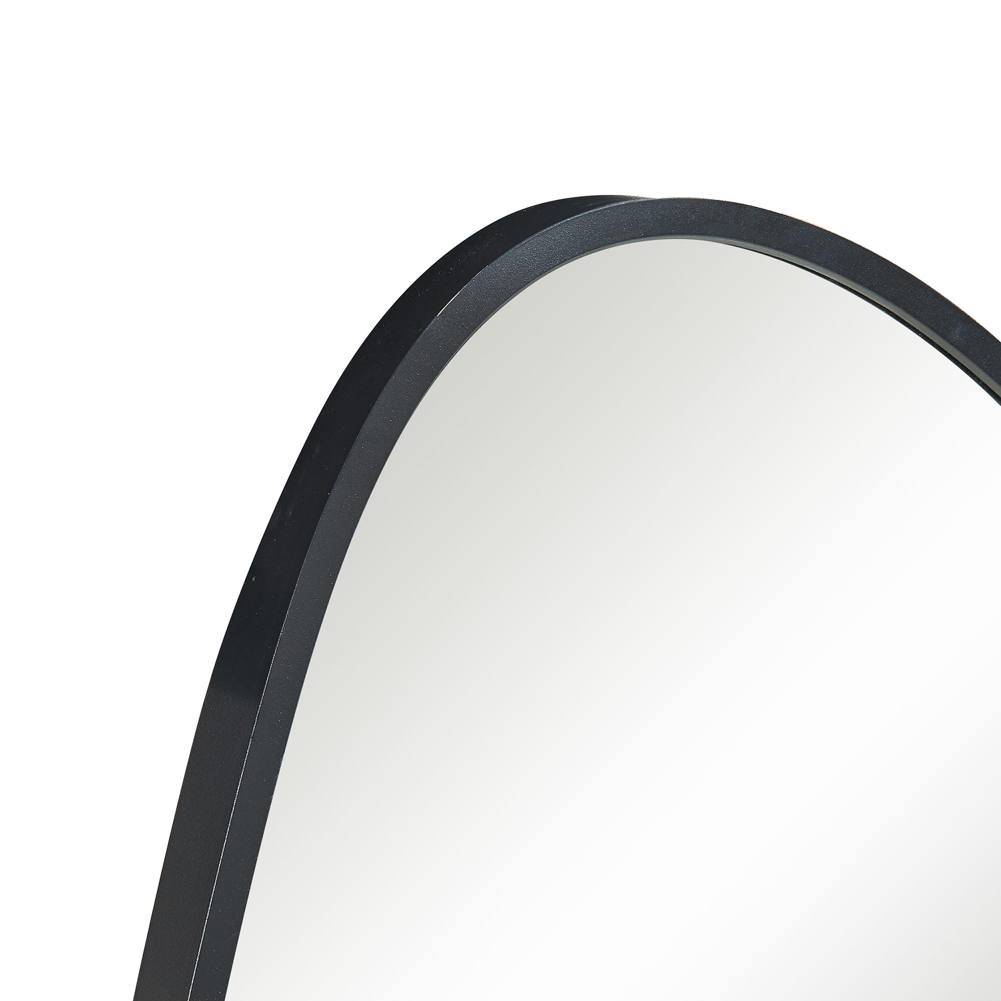 [en.casa] Specchio da Parete con Cornice Irregolare Specchio Decorativo per Ingresso Soggiorno Camera da Letto 82x46 cm Nero