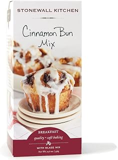 Stonewall Kitchen Cinnamon Bun Mix 19.6 oz - Gourmet Baking Mix for Warm Homemade Cinnamon Rolls