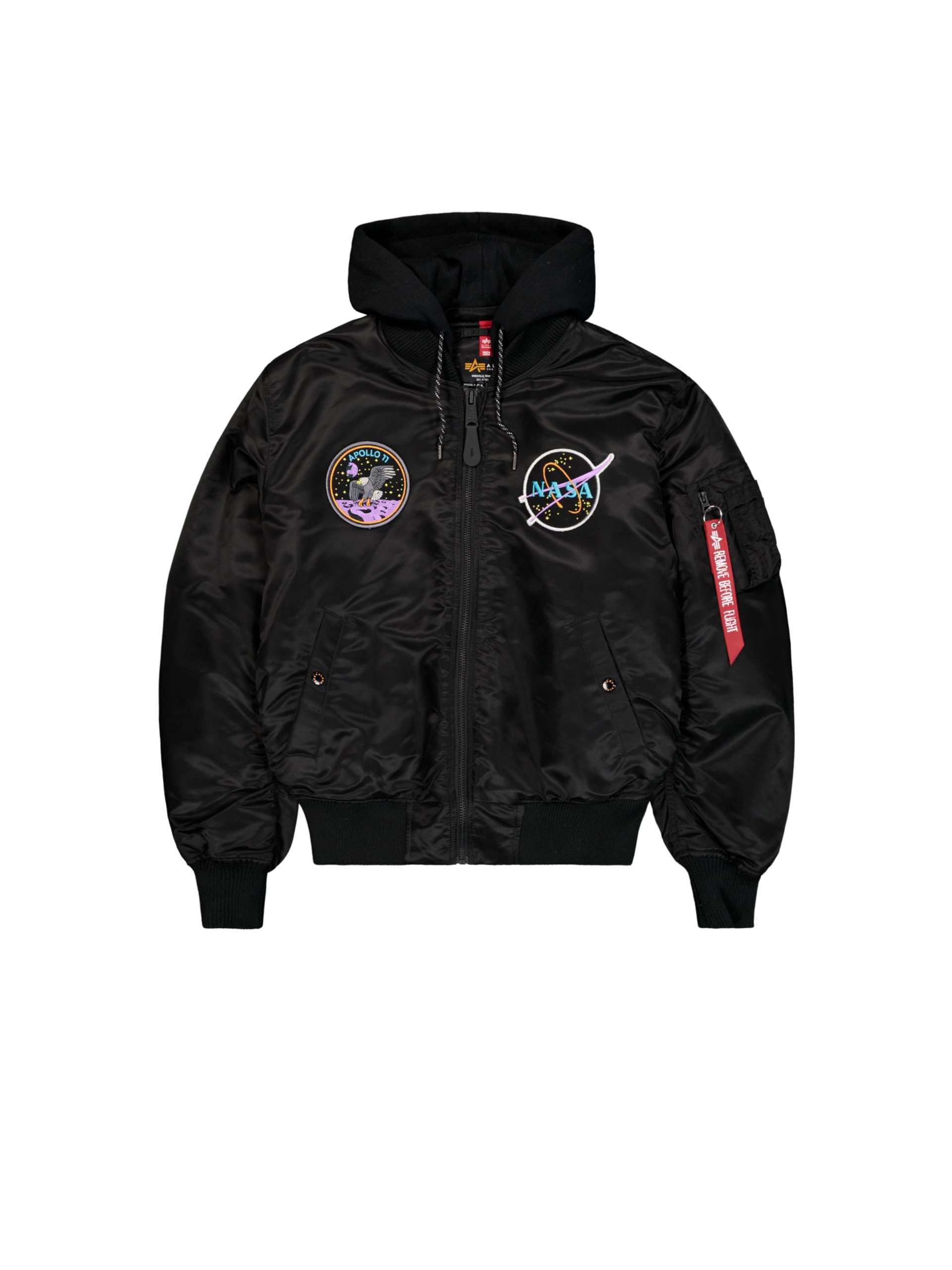 Alpha Industries Noir Dark Hooded Bomber Ma-1 Vf
