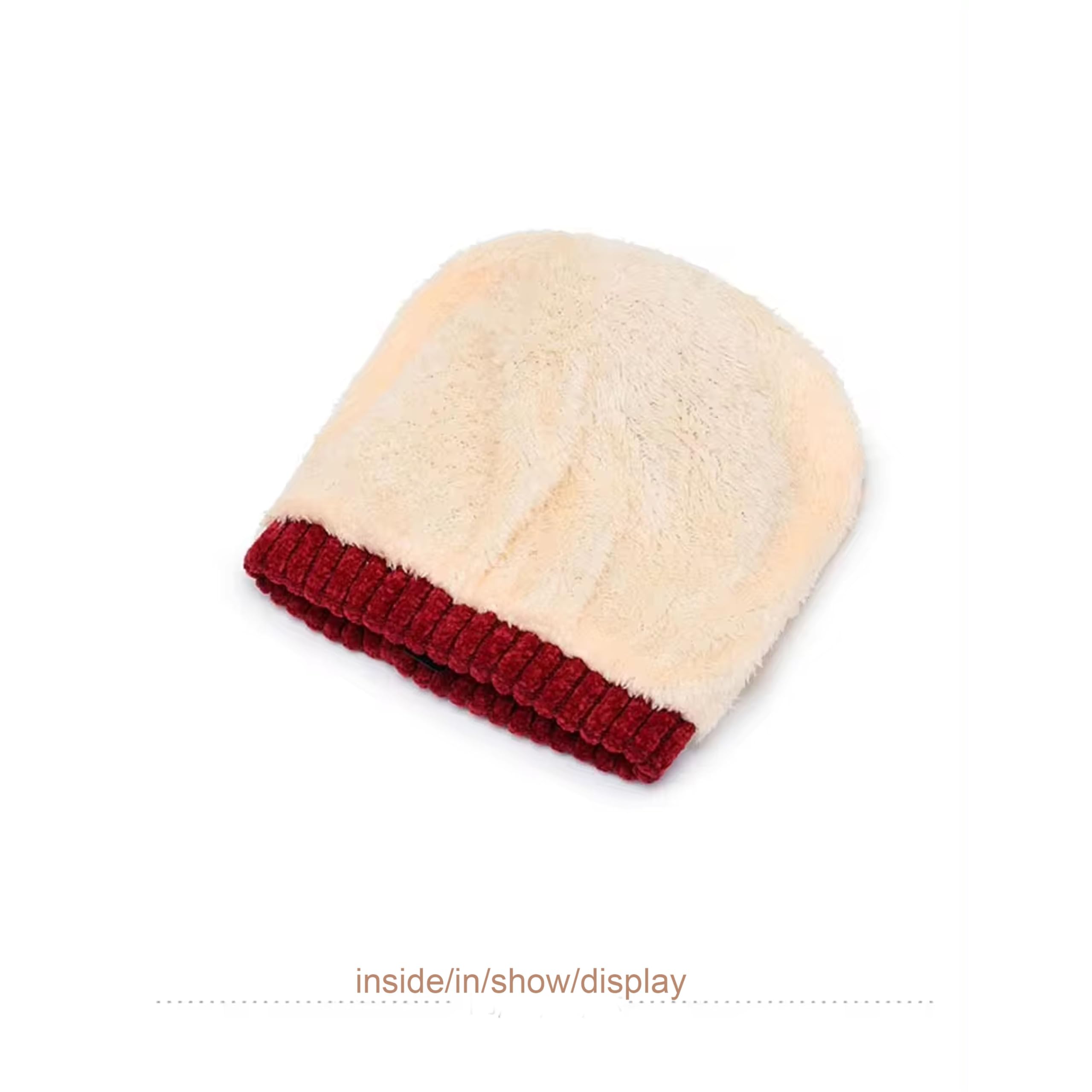 RR DESIGN Unisex Beanie Hat Slouchy Warm Knitted Winter Hat Ski Hat Skull Cap Baggy Bobble for Men & Women. One Size (White POM POM) 4