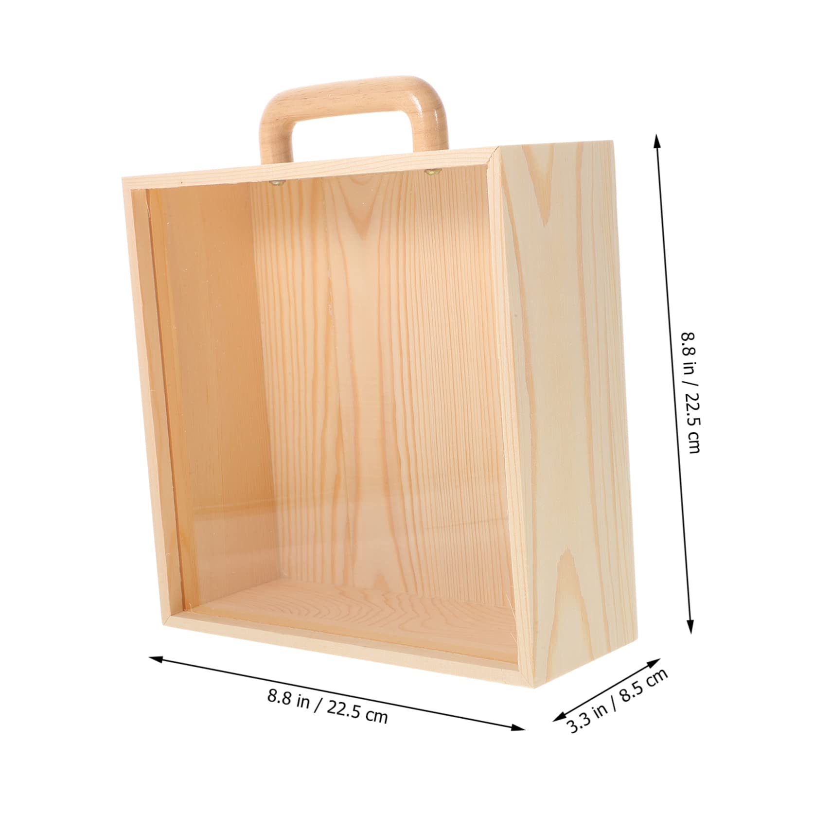 Anneome Caja De Madera Para De Boda Tapa Transparente Contenedor y Recuerdos Para De Invitados y De Honor