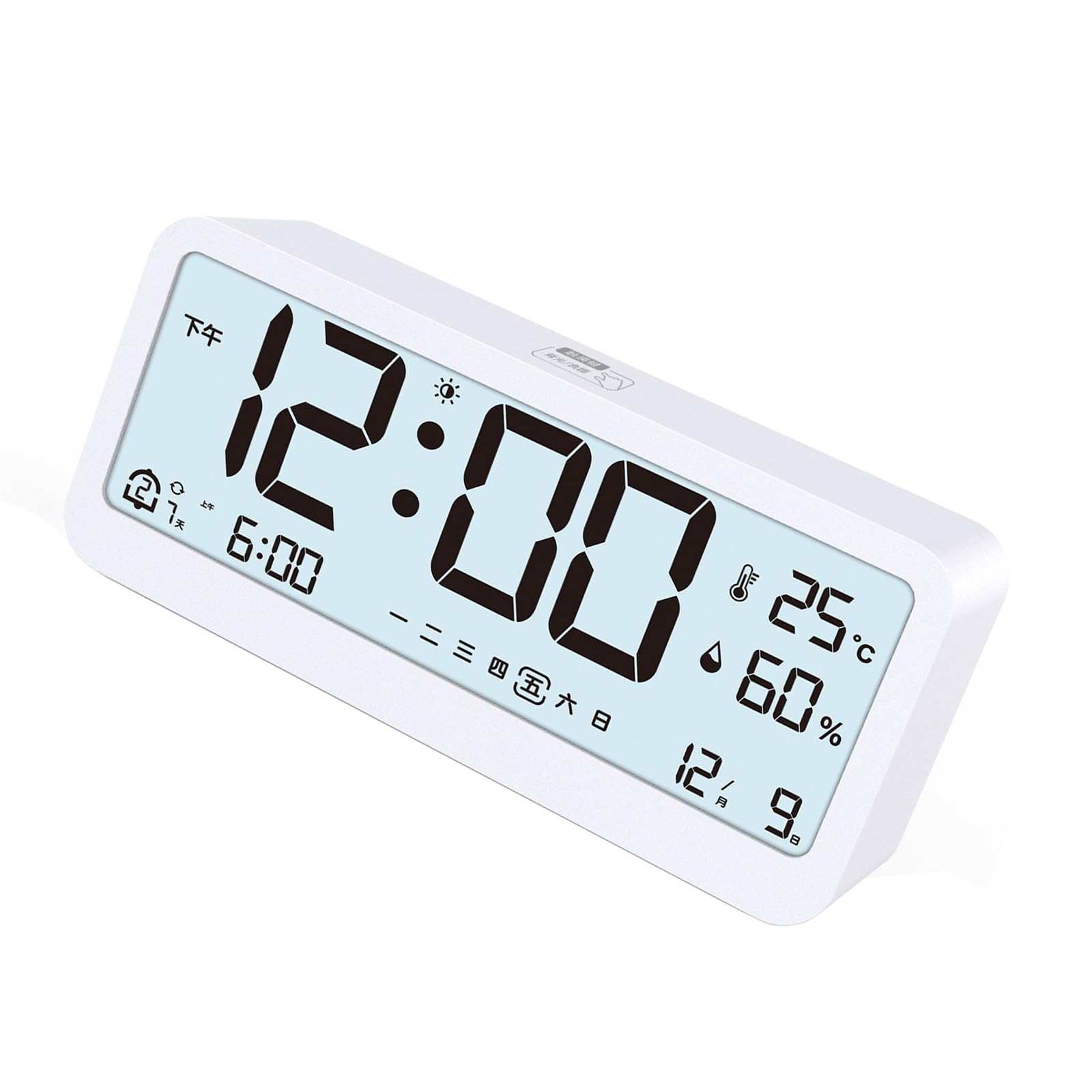 TFAOYS Silents Electronic Digital Clock with Nighttimes Visibilitys Automatic Brightness Clock for Living Room or Study Night Light