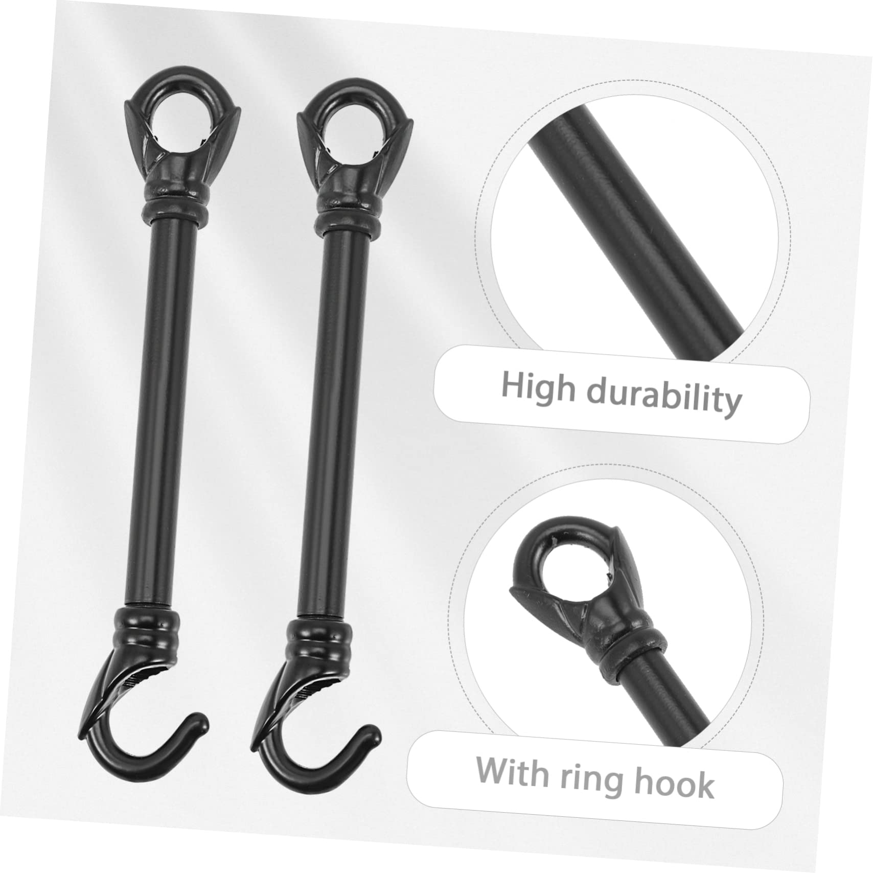 Asta Portante In Metallo Nero Per Lampadario, Tubo Da 20 Cm Con Gancio, Accessorio Per Soffitto, Installazione Stabile E Uso Domestico