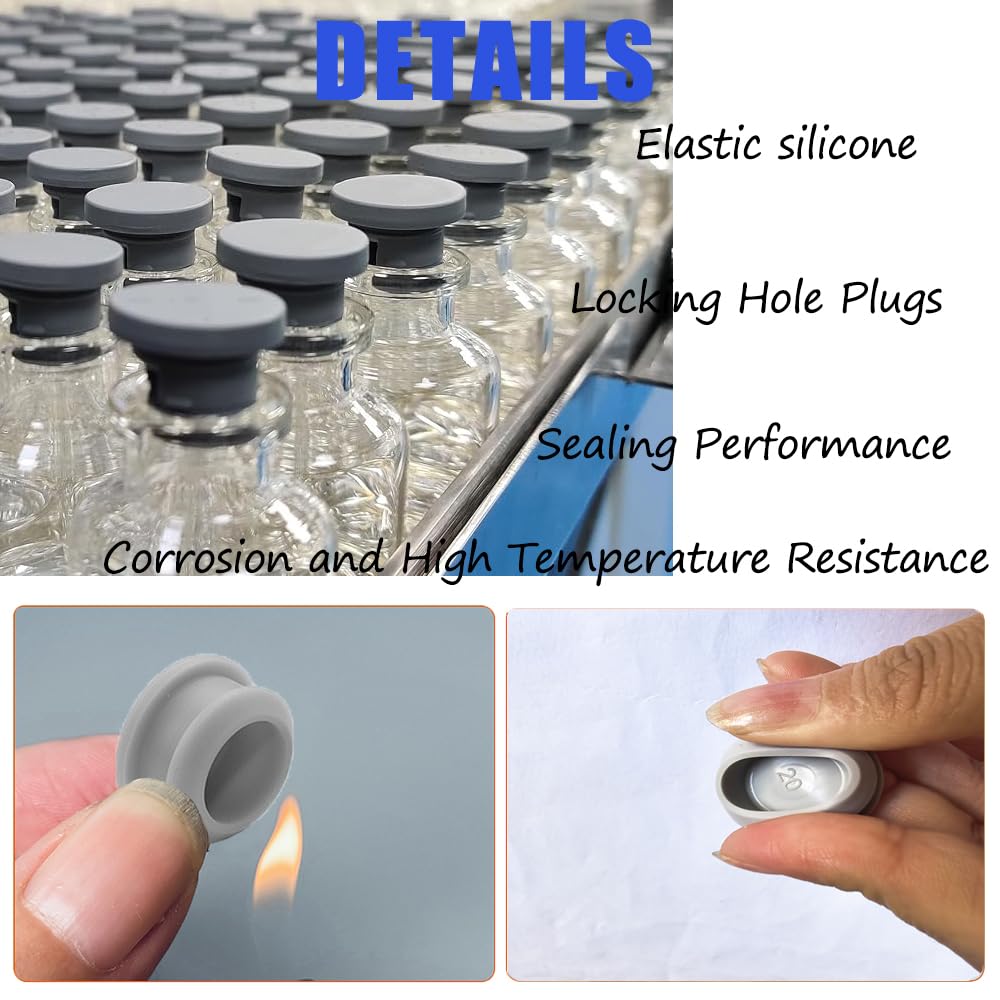 66 Pcs 10 Sizes Grey Silicone Hole Plugs, Plastic Hole Plugs Set - Image 4