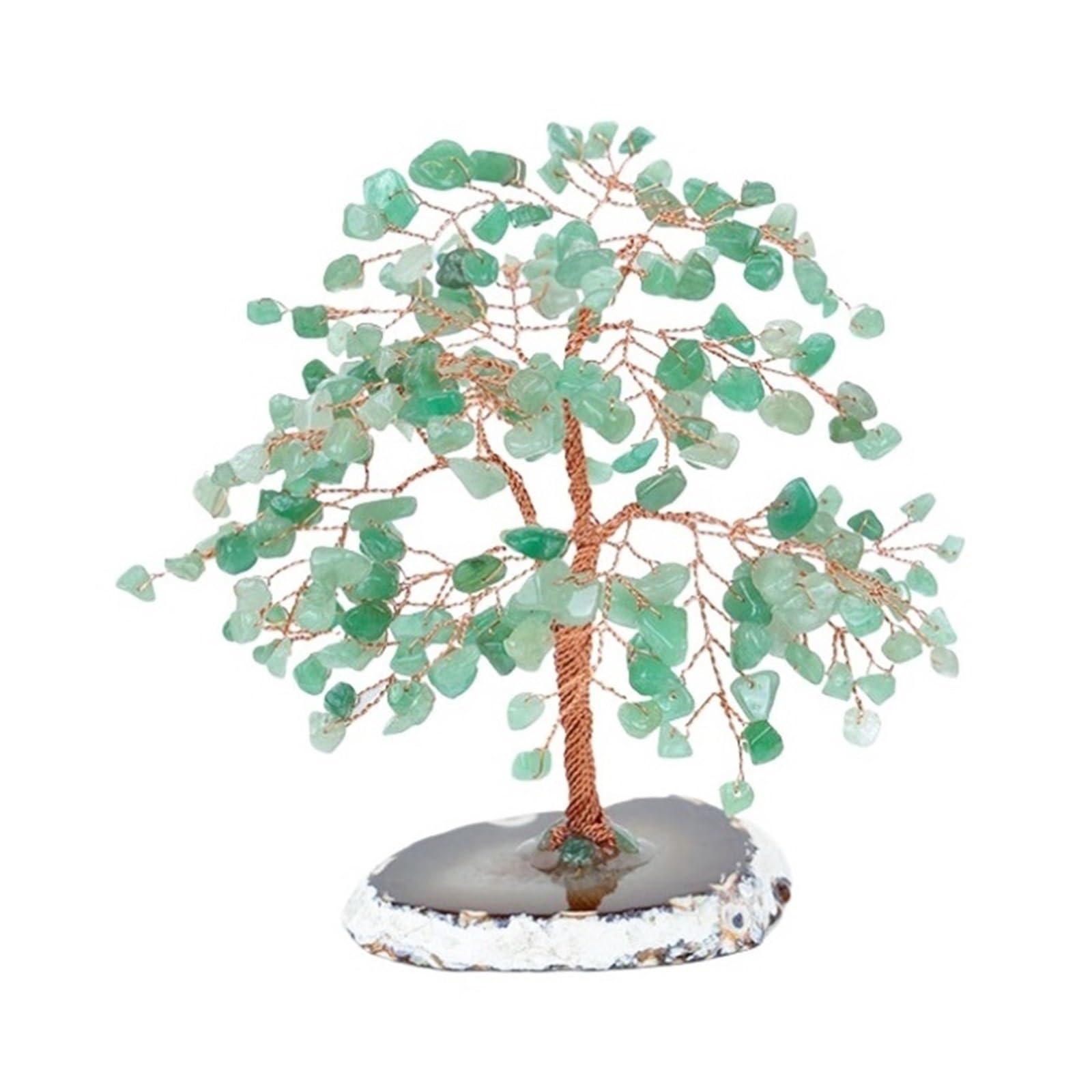 crystal tree， Stones Crystals Tree Office Desk Decor Crystal For Positive Energy Fengshui Decorations(Grün)
