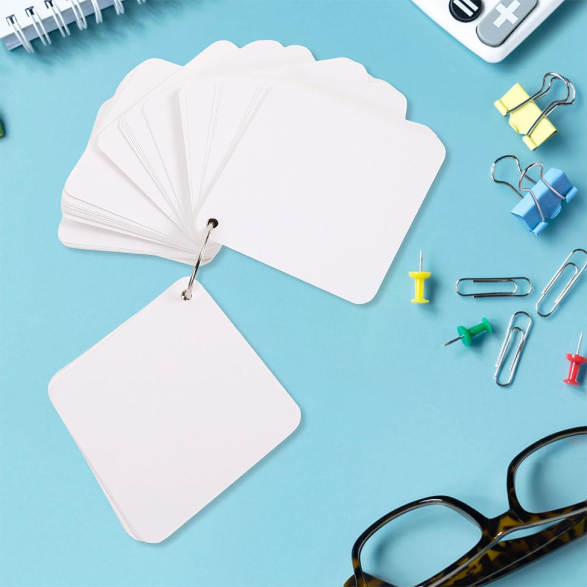 300blätter Leere Karteikarten Blank Cards zum Notieren und Lernen Kleine Papierkarten für Schule Büro und Diy-projekte Leicht und Transportabel
