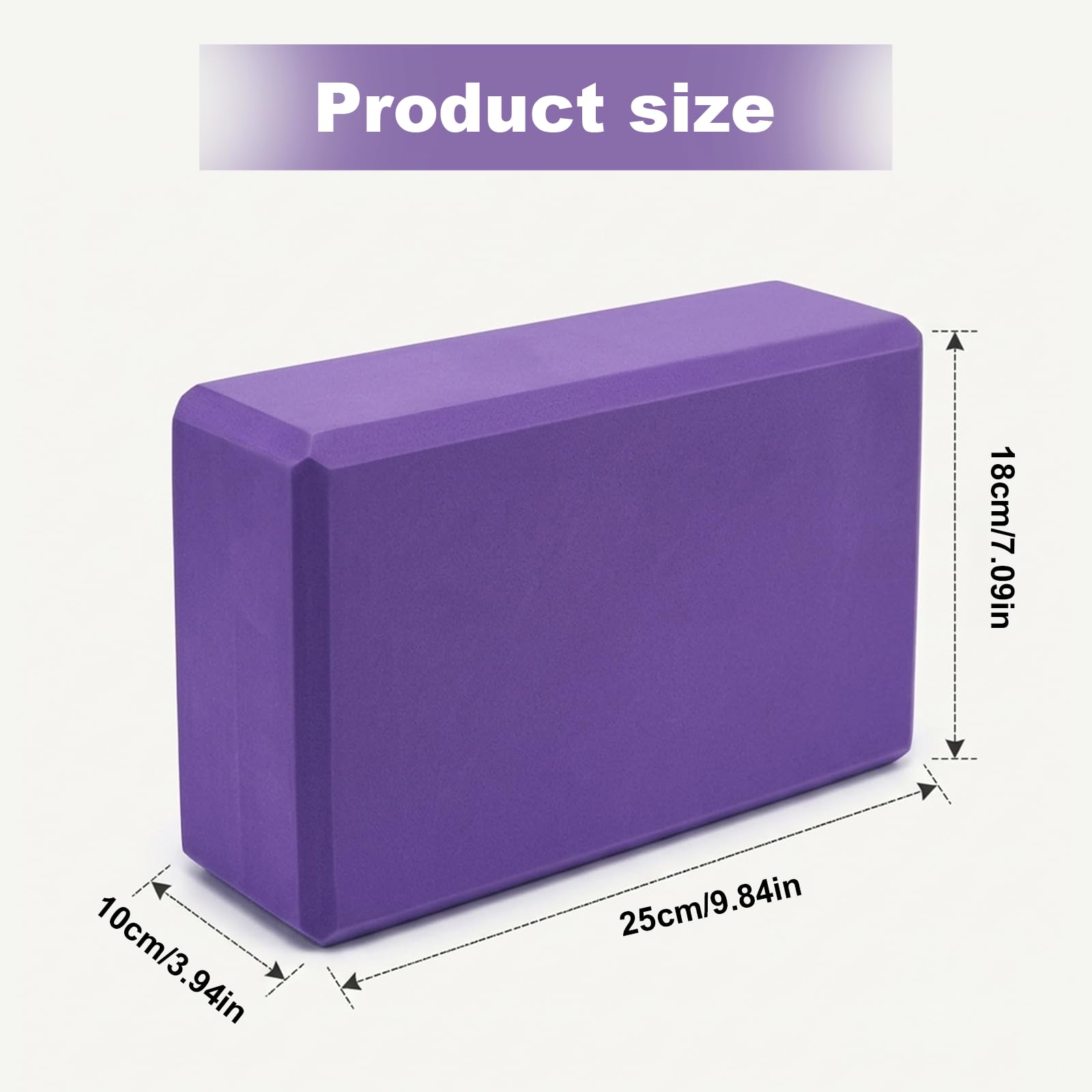 Carehabi 2 Pezzi Mattoncini Yoga 23×15×7.6cm Blocchi Yoga in Schiuma Eva per pilates Esercizi Stretching