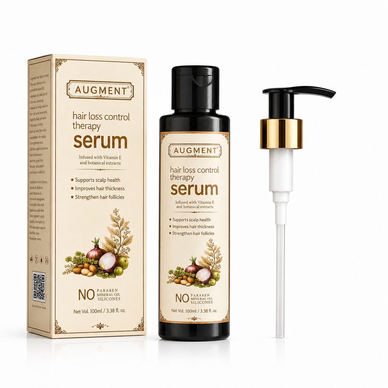AUGMENT Hair loss control therapy Serum with goodness of Almond, Amla, Brahmi, Onion & other Natural herbs -Hair Growth- No Parabens, No Mineral Oils- 100ml-picture-13