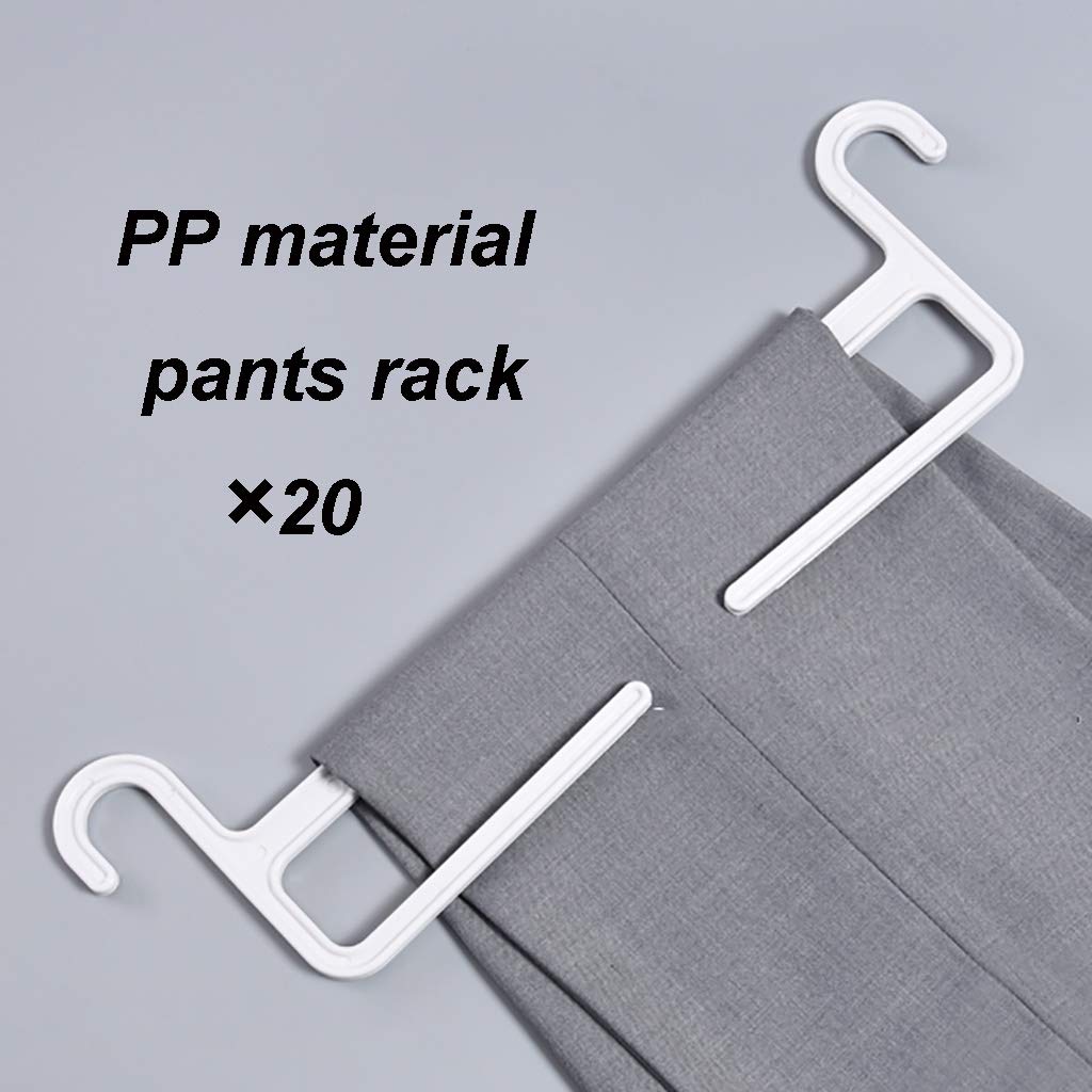 Perchero móvil para Pantalones, Soporte para Bufanda de Ancho Ajustable con Ruedas giratorias, Perchero para 20 Pantalones para guardarropa, Color Blanco