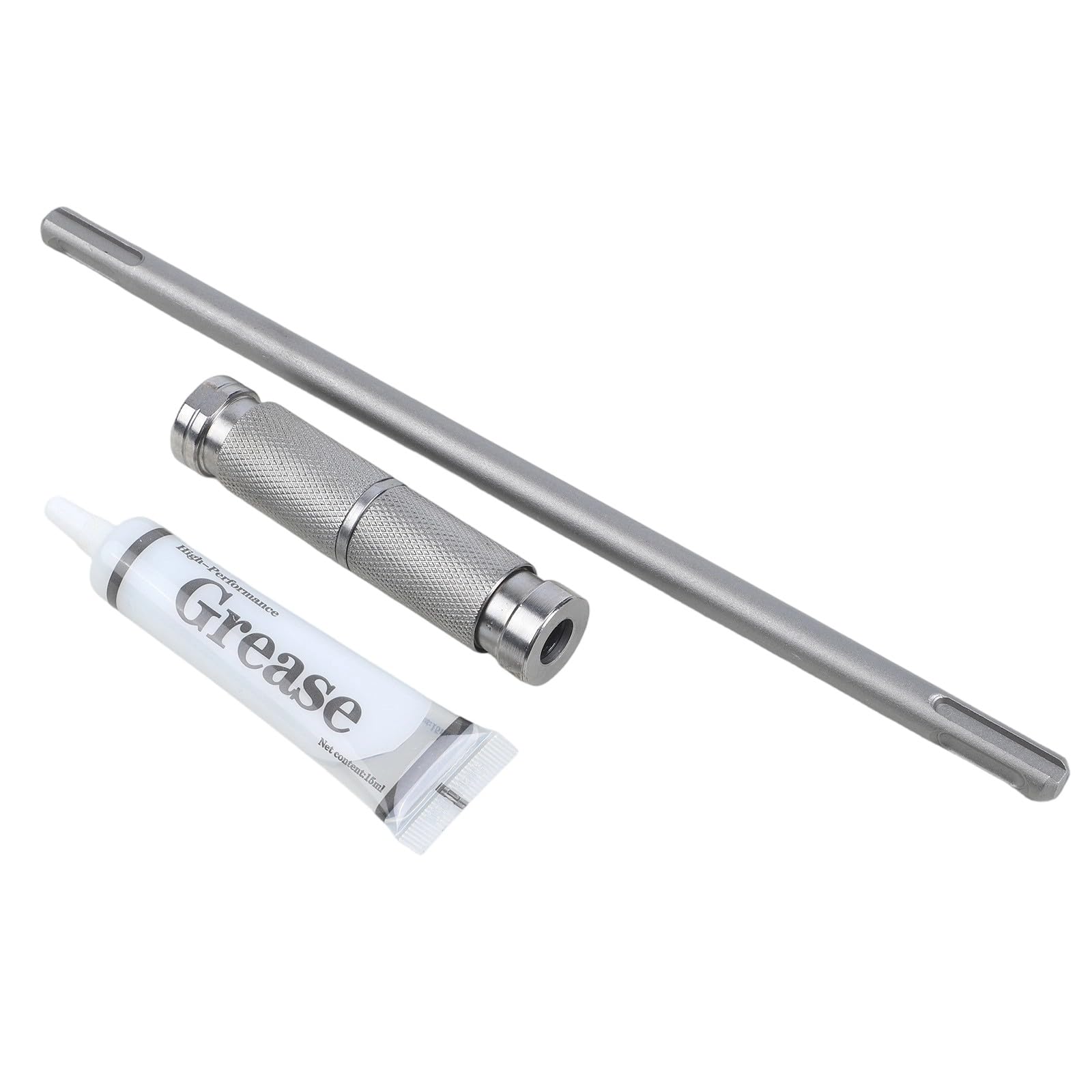 Tige d'extension SDS Plus de 26 cm avec adaptateur à dégagement rapide pour marteau perforateur rotatif Argenté