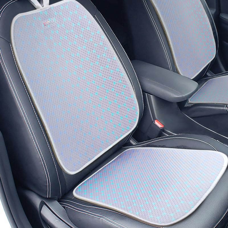 Thermalysis Seat Thermostatic Pads Plus for Car Driving, Seat Cushion & Backrest Pads, Long-lasting Comfort Car Seat Protector, Breathable, not stuffy for Long-term use, Grey( 0.35inch Thick )