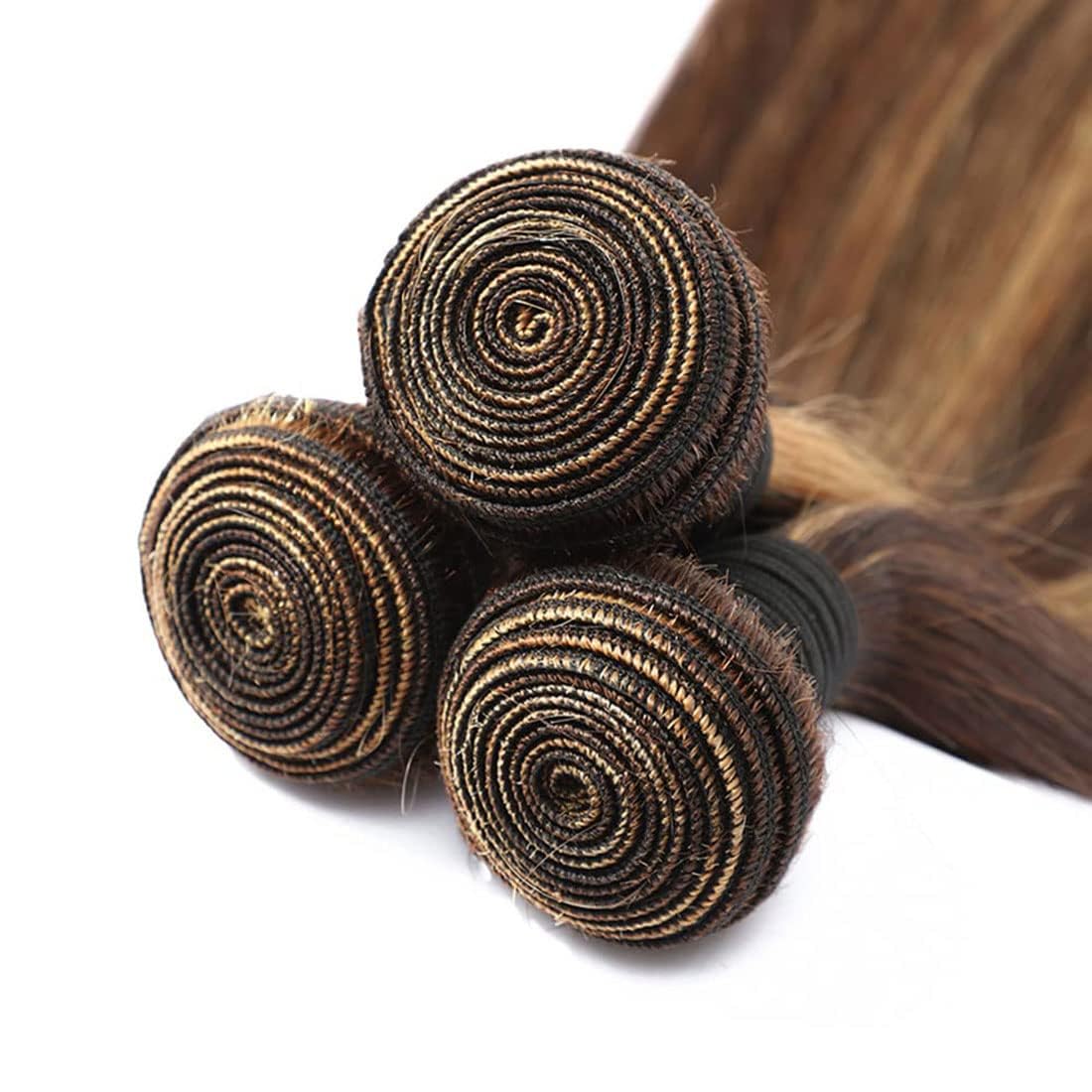 P427 Bundles Human Hair Honey Blonde Straight Bundles 14 14 14 Inch Unprocessed Virgin Highlight Brown Bundle Hair Extensions