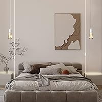 Vista 7 de Cable de luz colgante con portalámparas, extensión UL de 12 pies cable de luz colgante con portalámparas E26, interruptor de encendido/apagado